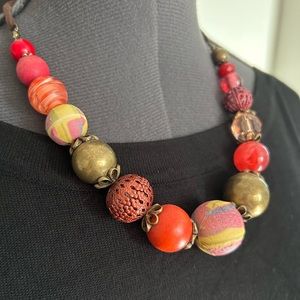 Vintage inspired bauble necklace